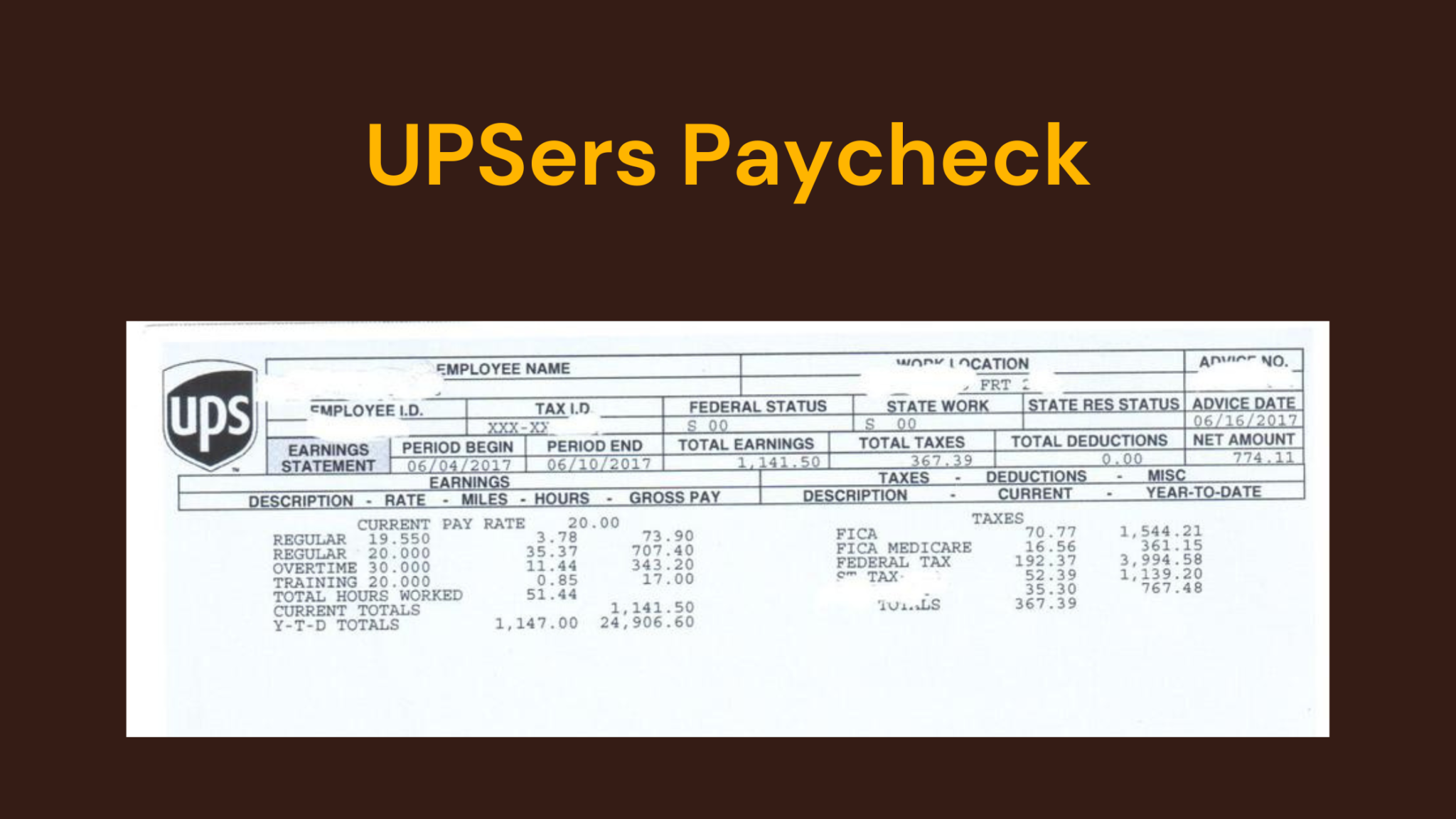 Do Ups Pay Weekly