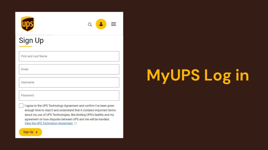 myups com log in